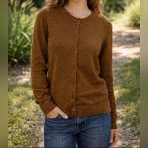 J.Crew Factory Brown Knit Cardigan | Classic Button Front | XXL